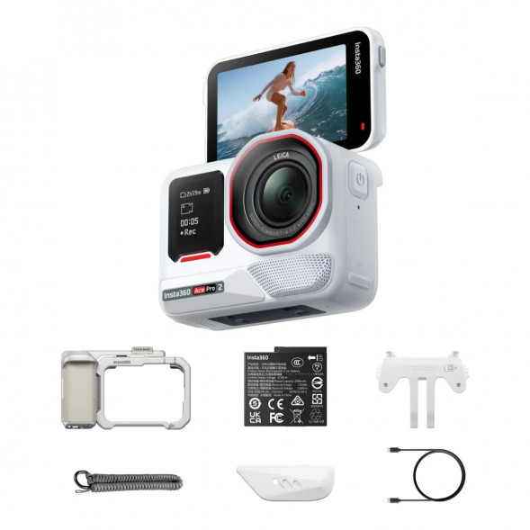 Экшн-камера Insta360 Ace Pro 2 Single Battery Xplorer Bundle, Arctic White в Симферополе