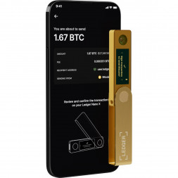 Аппаратный криптокошелек Ledger Nano X, Gold