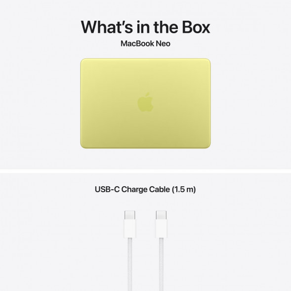 Ноутбук Apple MacBook Neo MHFE4 (A18 Pro 5-Core GPU, 8/512GB), Желтый/Citrus в Симферополе